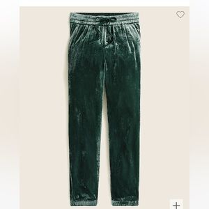JCrew velvet joggers 14